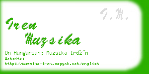 iren muzsika business card